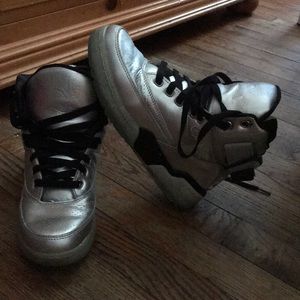 Silver sneakers